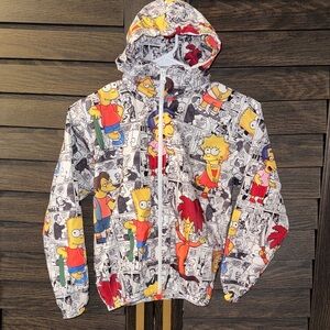 The Simpsons themed comic kids raincoat in English/Spanish